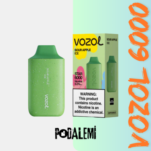 Vozol star 6000 puff sour apple ıce - vozol 6000 podalemi.com